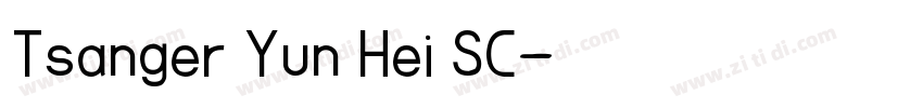 Tsanger Yun Hei SC字体转换
